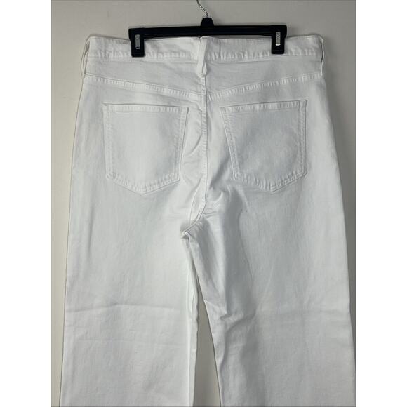 J Crew Slim Wide Leg Jean in White Wash Womens 32 Denim Jeans - Picture 4 of 12